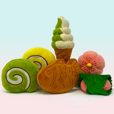 Wagashi Japanese Snacks, 6pc Set with Organic Catnip