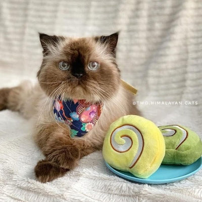Matcha Roll Cake Wagashi Catnip Cat Toys (2-pc)